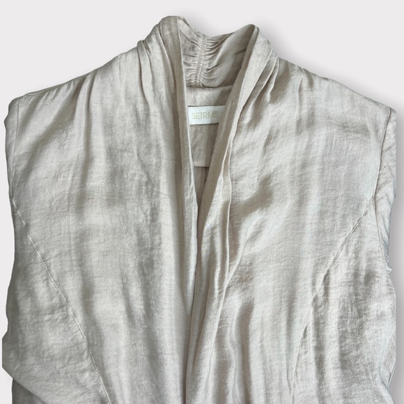 Duster Cream Oatmeal Small Medium Lightweight Spring Trend Long Layering - Picture 4 of 7